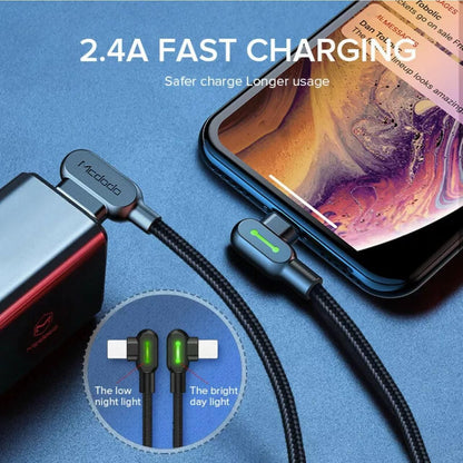 Mcdodo Fast Usb Cable Heavy Duty Charging Syn Charger Type-C 90 Degree Angle - 1.2m V528-MCDODO-1-2TYPE-C-476680