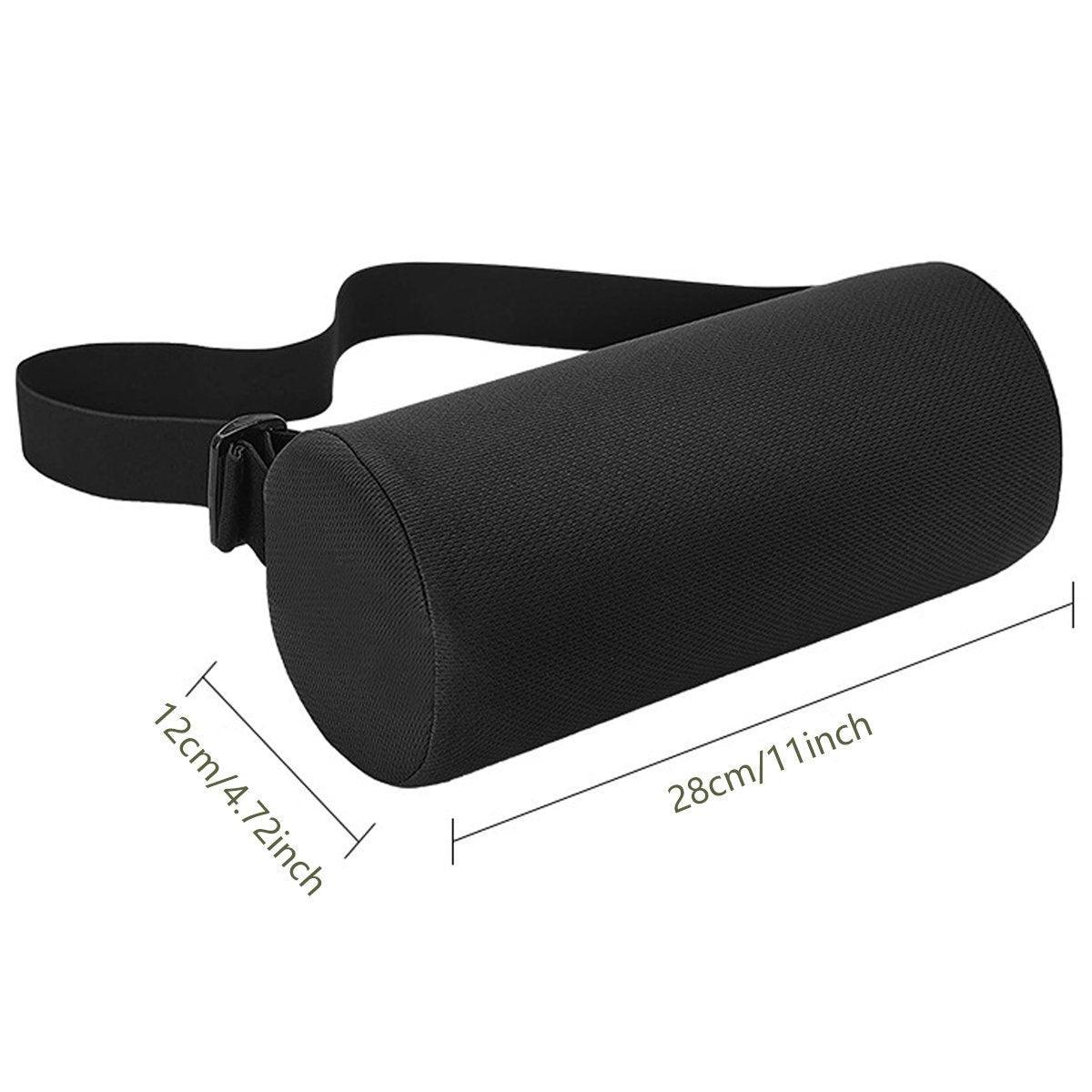 Adjustable Multi-functional Lumbar Support Pillow Small Cylindrical Back Cushion V528-MCKENZIE-LUMBAR-BLACK-925687