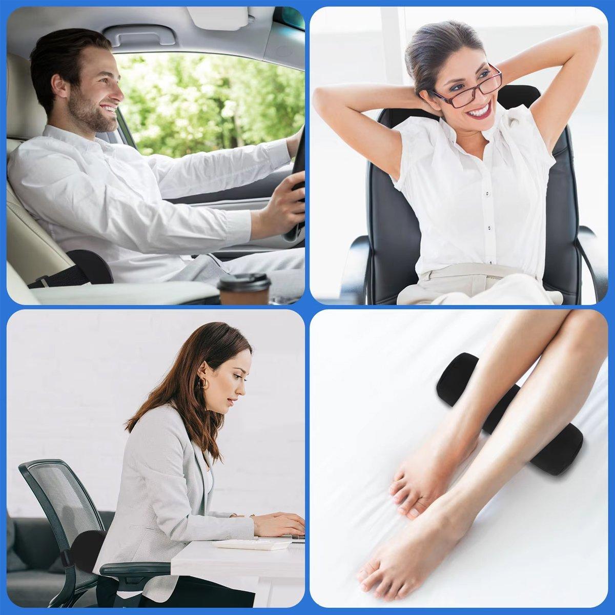 Adjustable Multi-functional Lumbar Support Pillow Small Cylindrical Back Cushion V528-MCKENZIE-LUMBAR-BLACK-925687