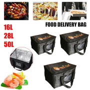 Insulated Food Delivery Bag Thermal Pizza Takeaway Cooler Storage 16L 28L 50L - 16L-28x19x20cm V528-MEALDELIVERYBAG-16-654114