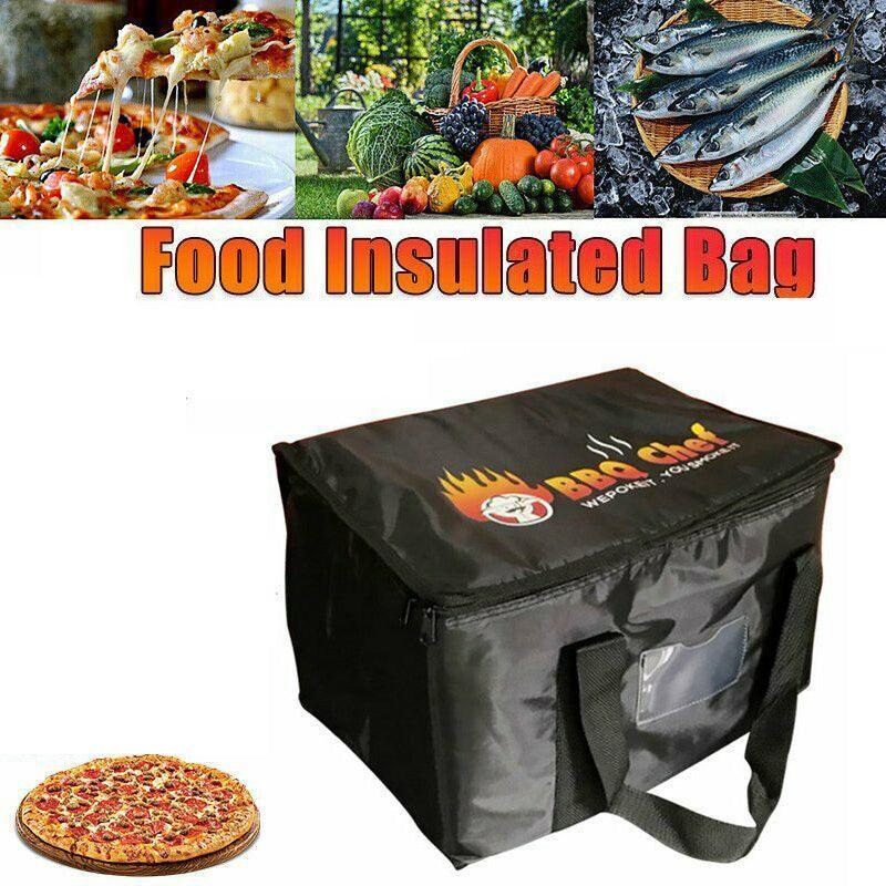 Insulated Food Delivery Bag Thermal Pizza Takeaway Cooler Storage 16L 28L 50L - 16L-28x19x20cm V528-MEALDELIVERYBAG-16-654114