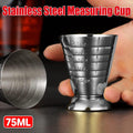 75ml Stainless Steel Bartending Measuring Cup Multifunctional Cocktail Jigger V528-MEASURING-CUP-358438