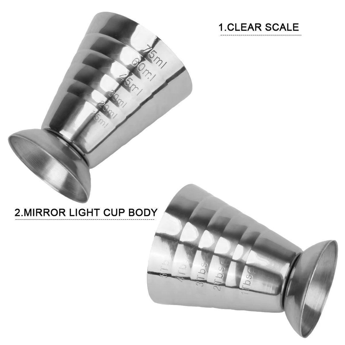 75ml Stainless Steel Bartending Measuring Cup Multifunctional Cocktail Jigger V528-MEASURING-CUP-358438