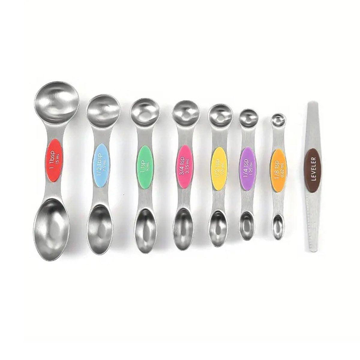 8pcs Stainless Steel Dual Head Measuring Spoon Set Kitchen Baking Cooking Tools V528-MEASURING-SPOON-8PCS-457841