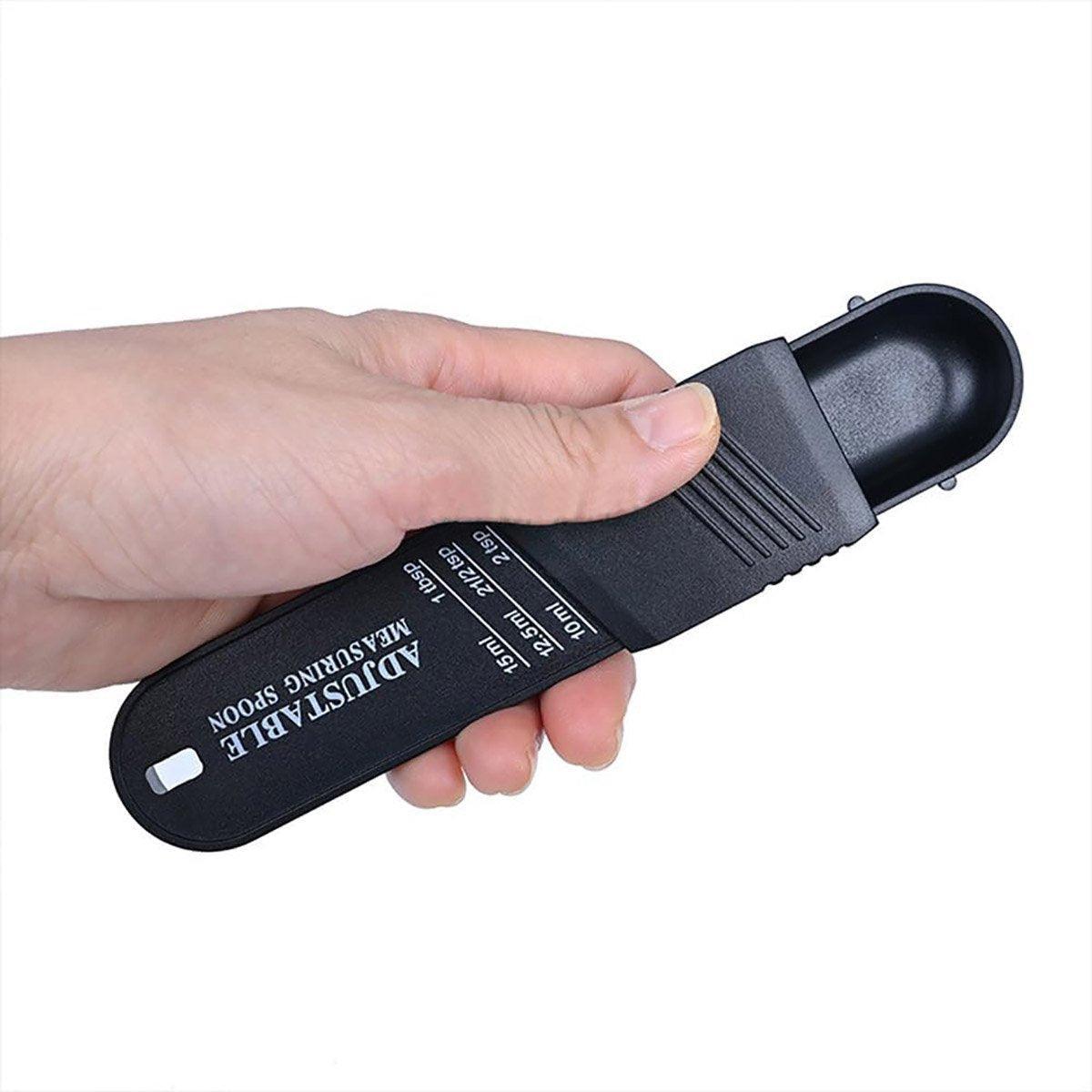 2PCS Adjustable ml Gram Plastic Measuring Spoon Scale Kitchen For Metering Spoon - Black V528-MEASURING-SPOON-BLACK-743580