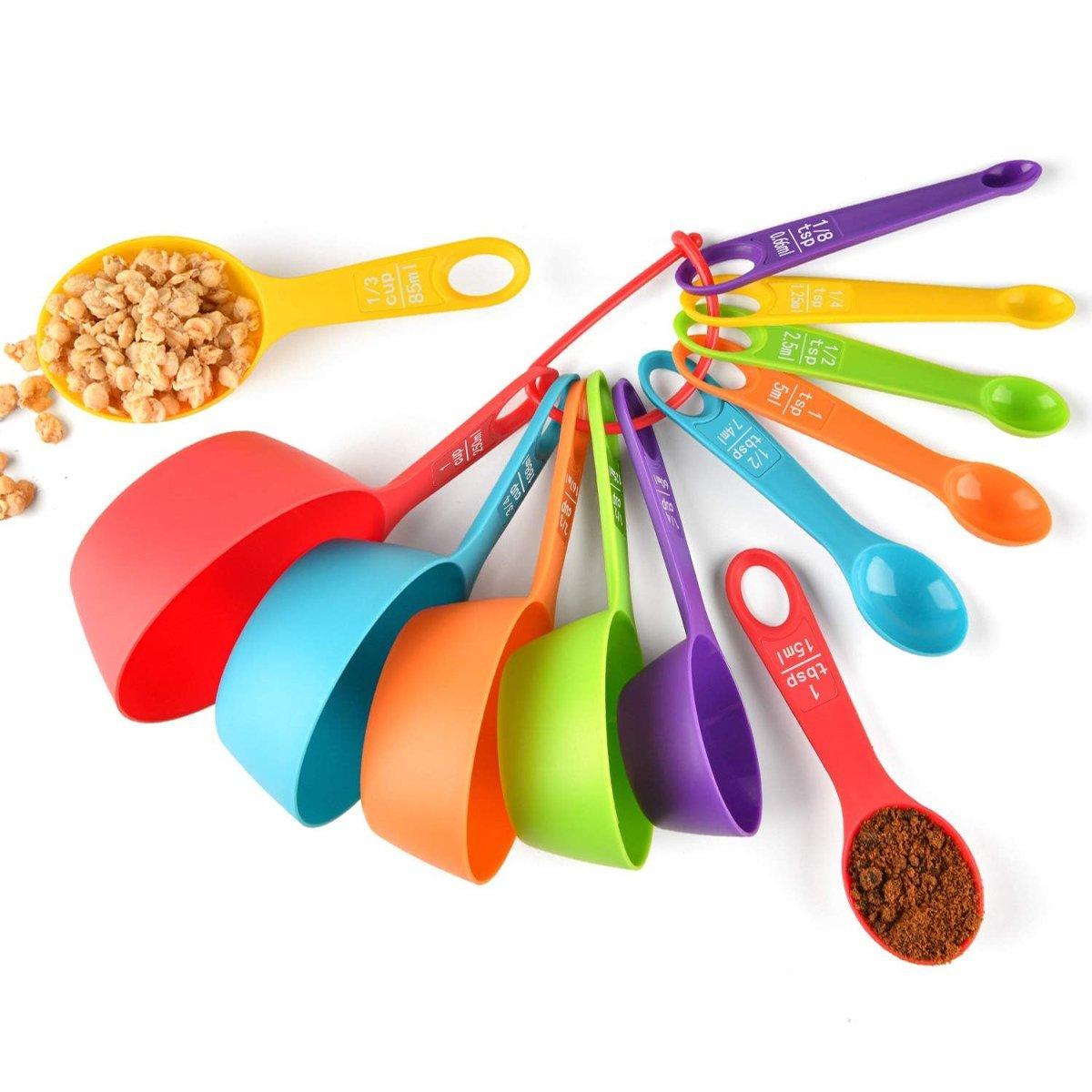 12PCS Plastic Measuring Spoon and Cup Set Baking Tools for Cake Milk Powder V528-MEASURING-TOOL-12PCS-869225