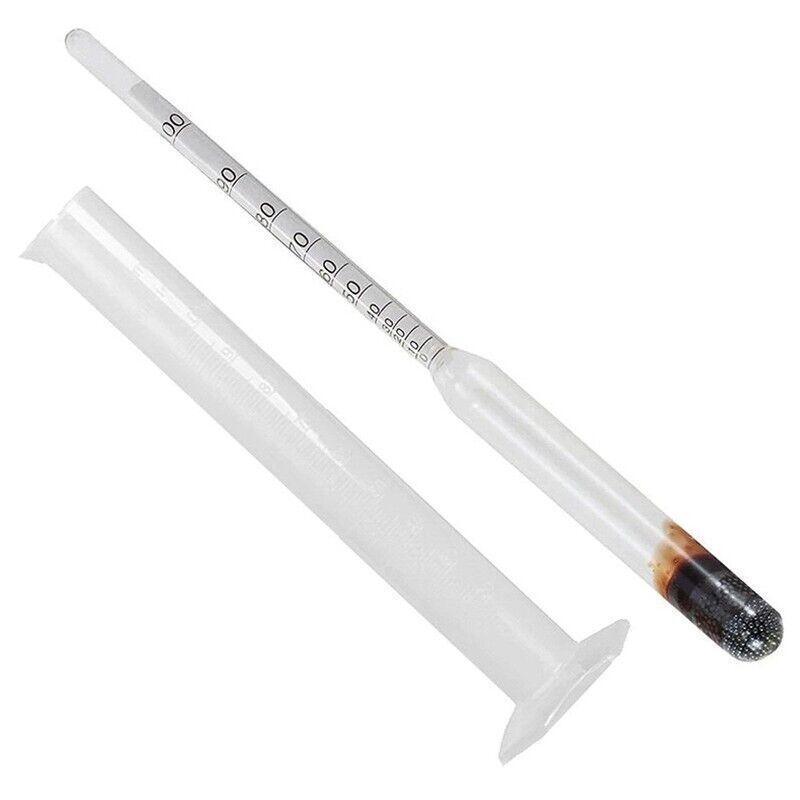 Alcohol Meter Hydrometer 0-100 Percent with 100ml Measuring Cup for Distilling V528-MEASURINGINSTRUMENT-18780