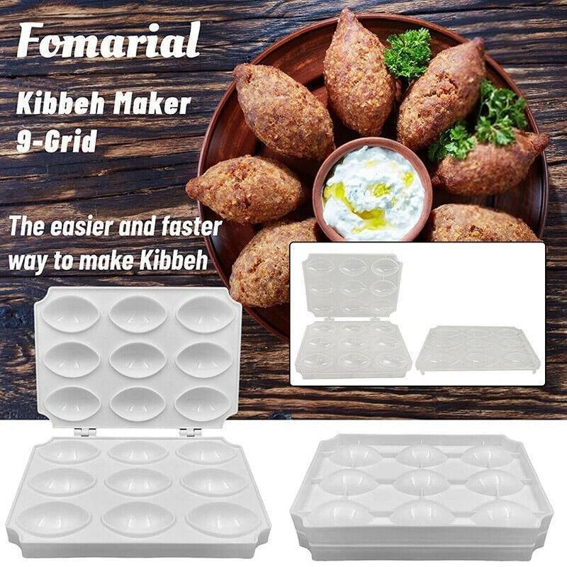 Meatball Maker Manual Meatloaf Mold Kibbeh Maker Press Minced Processor Tool - 9 Holes Clear V528-MEATLOAFMOLD-9HOLESCLEAR-16896