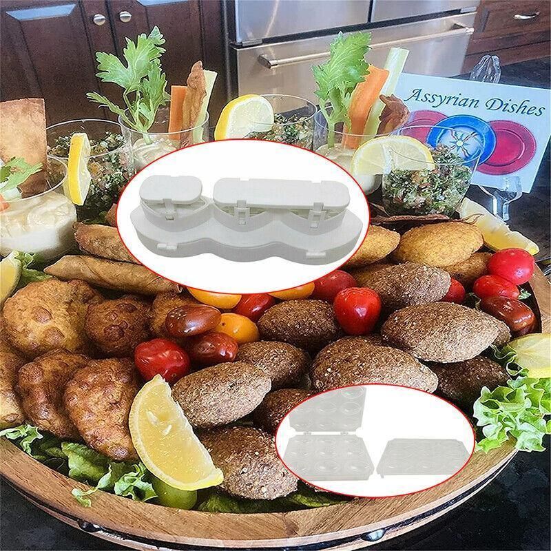 Meatball Maker Manual Meatloaf Mold Kibbeh Maker Press Minced Processor Tool - 9 Holes Clear V528-MEATLOAFMOLD-9HOLESCLEAR-16896