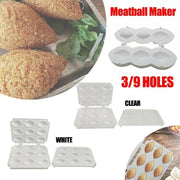 Meatball Maker Manual Meatloaf Mold Kibbeh Maker Press Minced Processor Tool - 9 Holes Clear V528-MEATLOAFMOLD-9HOLESCLEAR-16896
