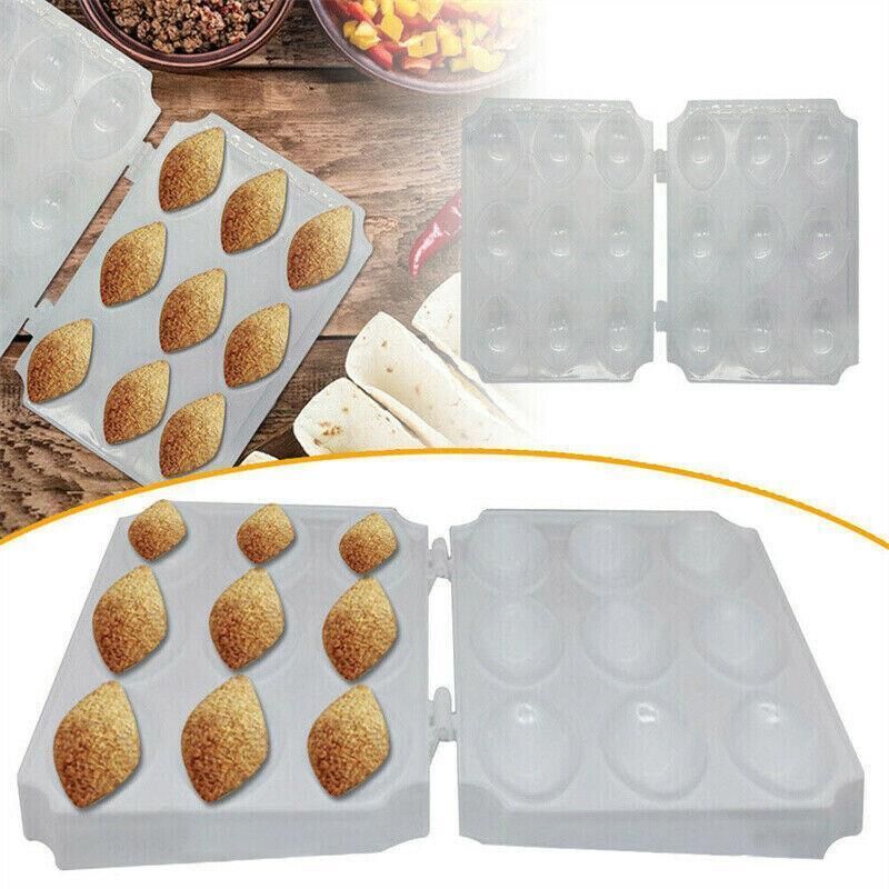 Meatball Maker Manual Meatloaf Mold Kibbeh Maker Press Minced Processor Tool - 9 Holes Clear V528-MEATLOAFMOLD-9HOLESCLEAR-16896