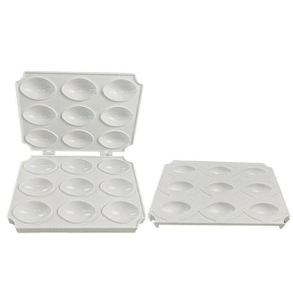 Meatball Maker Manual Meatloaf Mold Kibbeh Maker Press Minced Processor Tool - 9 Holes White V528-MEATLOAFMOLD-9HOLESWHITE-81174
