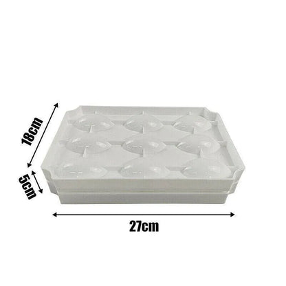 Meatball Maker Manual Meatloaf Mold Kibbeh Maker Press Minced Processor Tool - 9 Holes White V528-MEATLOAFMOLD-9HOLESWHITE-81174