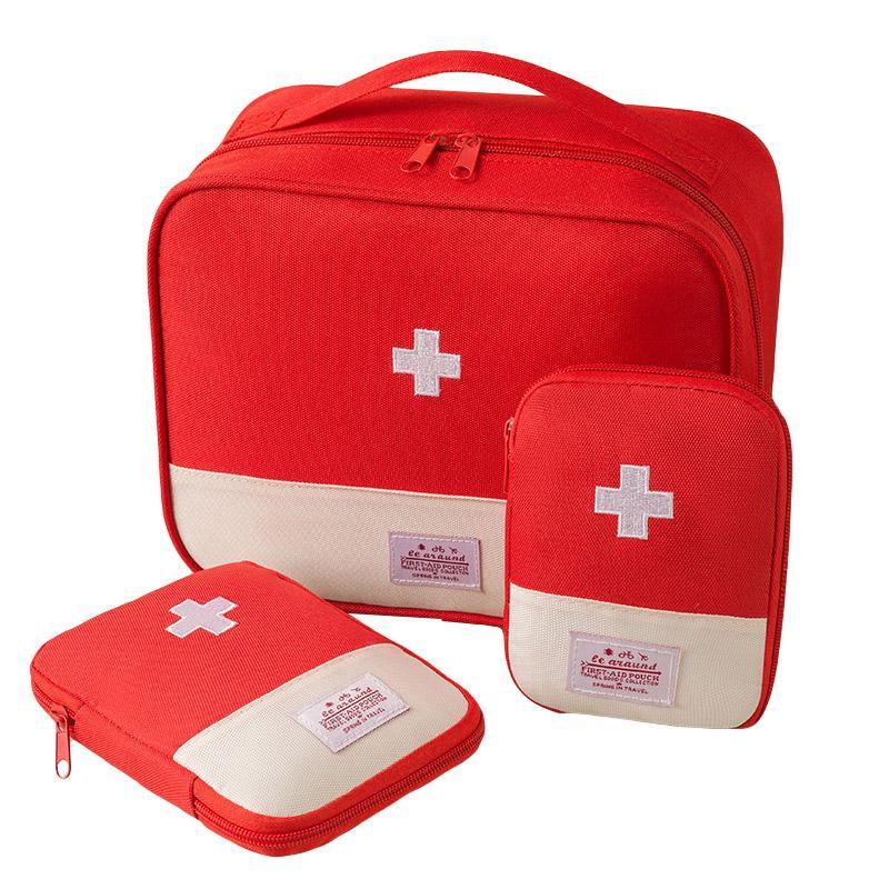 Set of 3 Portable Travel Medical Bags Organiser for Home Emergency Storage Use - Navy V528-MEDICAL-3PCS-NAVY-864807