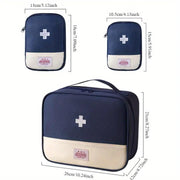 Set of 3 Portable Travel Medical Bags Organiser for Home Emergency Storage Use - Red V528-MEDICAL-3PCS-RED-318406