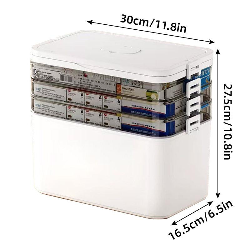 4 Layer Medicine Box Portable Medical Storage Family First Aid Emergency Box V528-MEDICINE-CHEST-4-574565