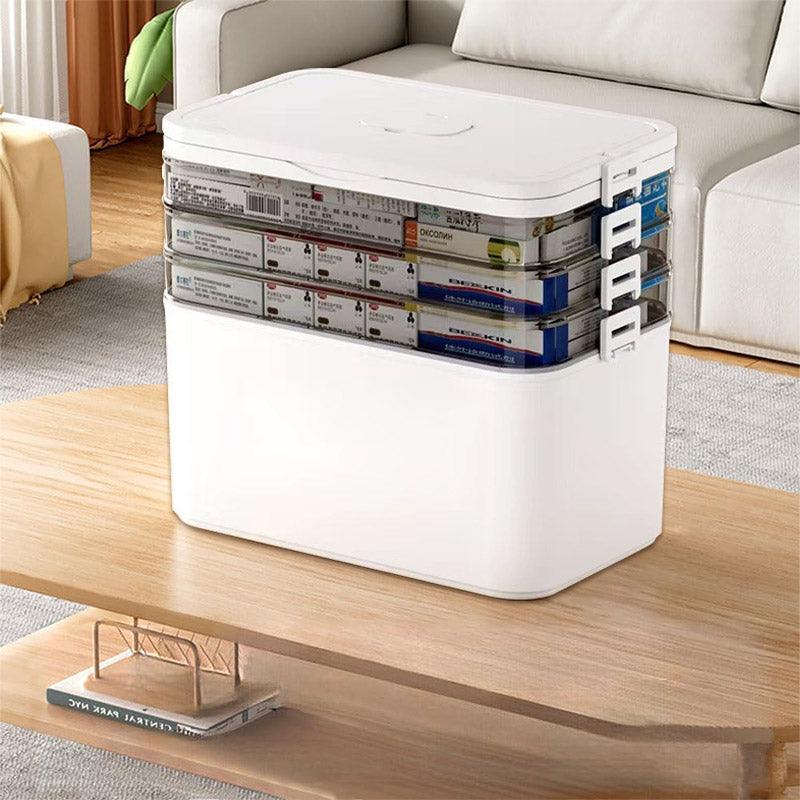 4 Layer Medicine Box Portable Medical Storage Family First Aid Emergency Box V528-MEDICINE-CHEST-4-574565