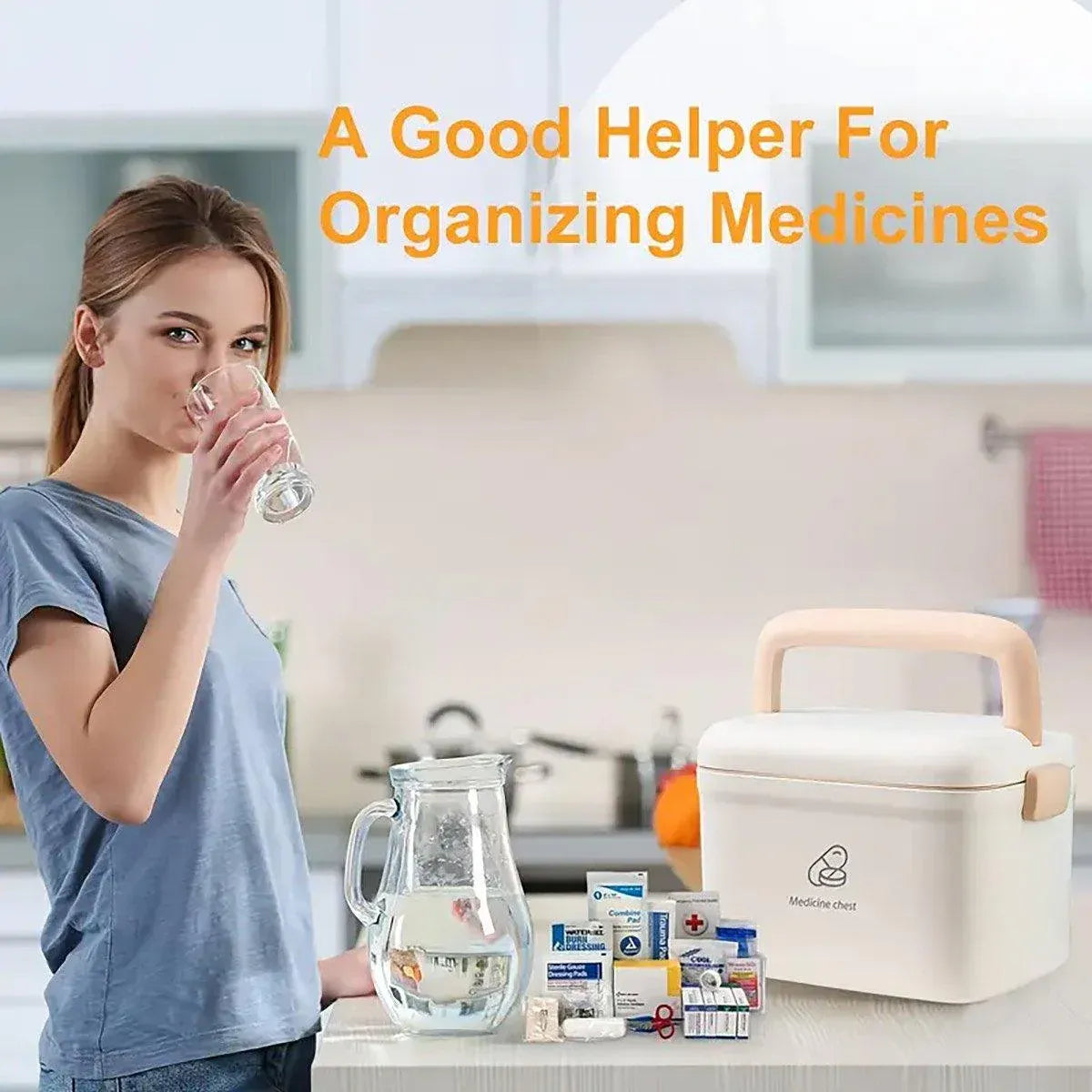Medicine Cabinet Household Organizer Storage Emergency First Aid Kit Organizer V528-MEDICINE-KIT-126579
