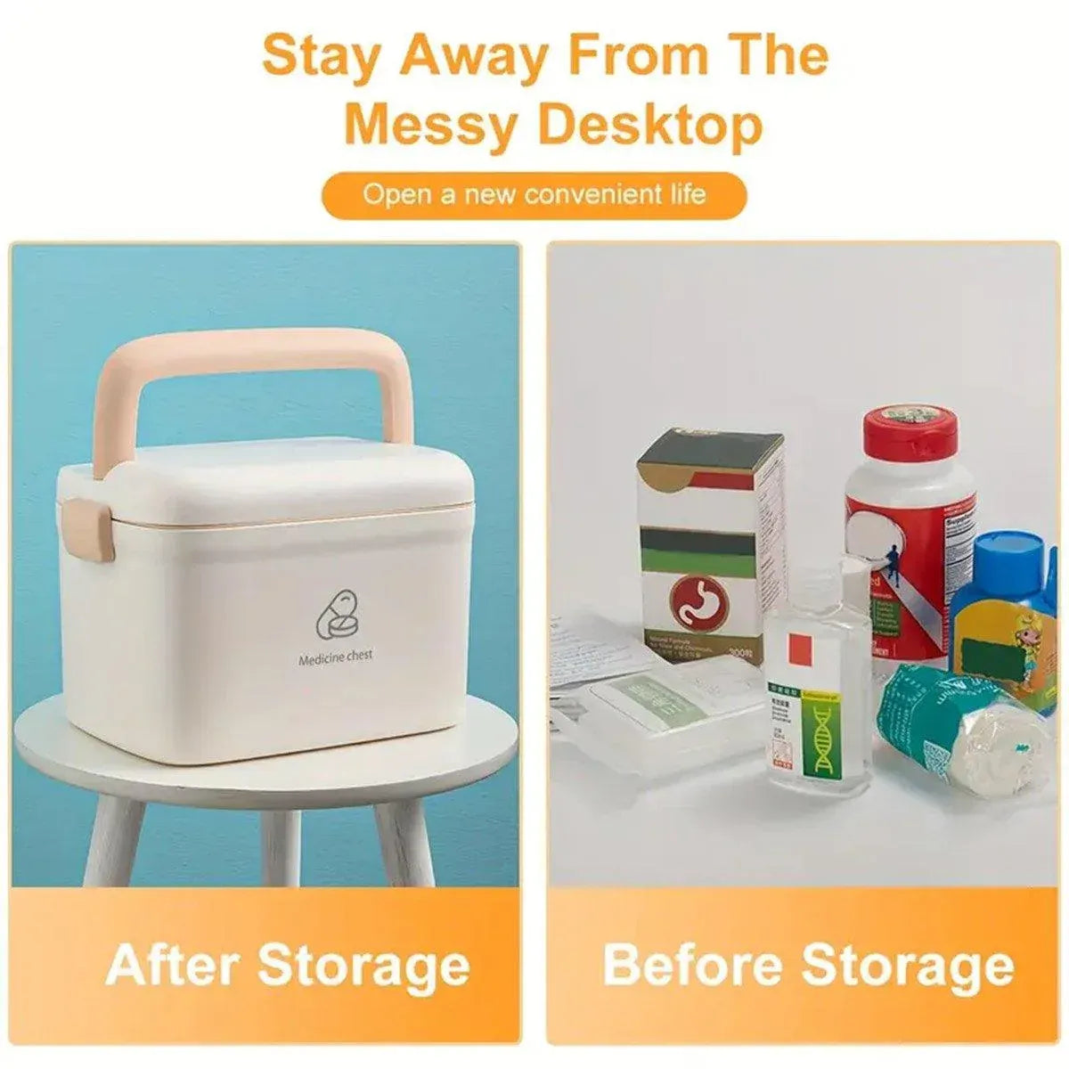 Medicine Cabinet Household Organizer Storage Emergency First Aid Kit Organizer V528-MEDICINE-KIT-126579