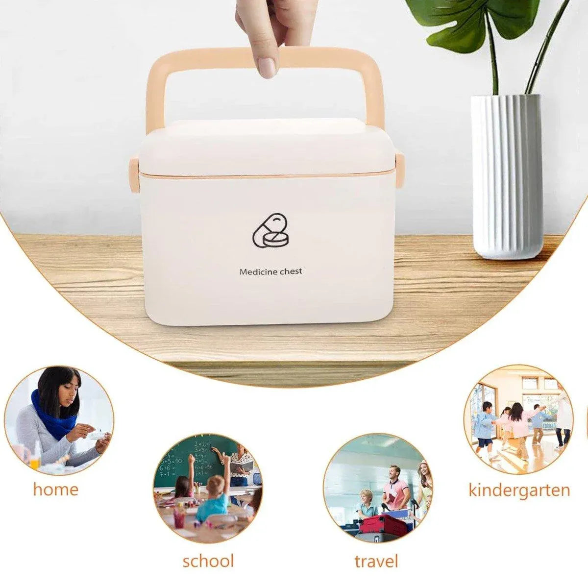 Medicine Cabinet Household Organizer Storage Emergency First Aid Kit Organizer V528-MEDICINE-KIT-126579