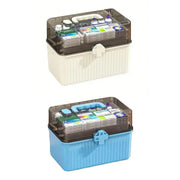 Large Capacity Medicine Cabinet Multi Layer Storage Box for Household First Aid - Blue V528-MEDICINE-KIT-BLUE-253885