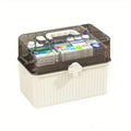 Large Capacity Medicine Cabinet Multi Layer Storage Box for Household First Aid - White V528-MEDICINE-KIT-WHITE-707125