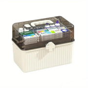 Large Capacity Medicine Cabinet Multi Layer Storage Box for Household First Aid - White V528-MEDICINE-KIT-WHITE-707125