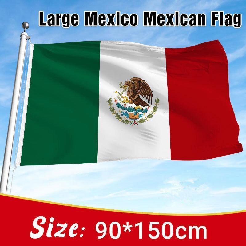 Large Mexico Mexican Flag Heavy Duty Outdoor Mx 90X150Cm - 3X5Ft V528-MEICANFLAG-500506