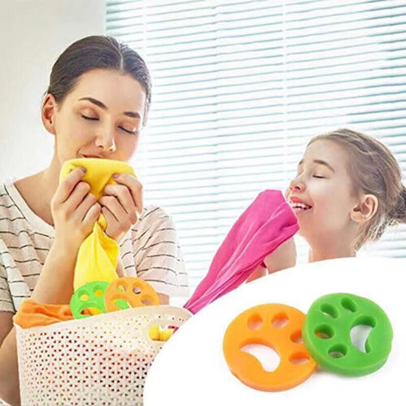 2/4PCS Pet Hair Remover Cat Fur Dog Hair Lint Catcher From Laundry Washing Machine - 2xFlower (Yellow+Green) V528-MEIHUA-HAIRREMOVER-6001
