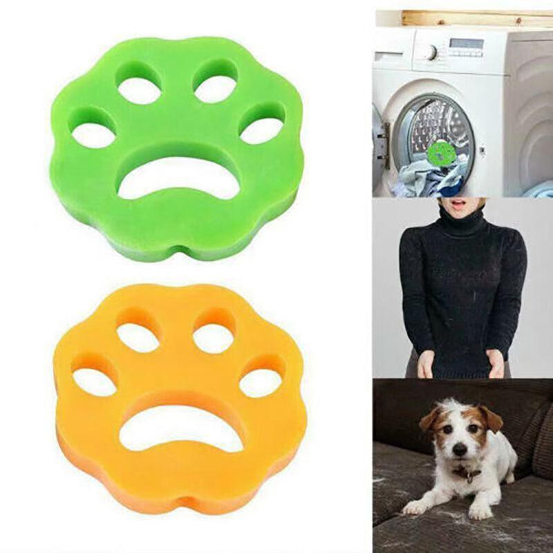 2/4PCS Pet Hair Remover Cat Fur Dog Hair Lint Catcher From Laundry Washing Machine - 2xFlower (Yellow+Green) V528-MEIHUA-HAIRREMOVER-6001