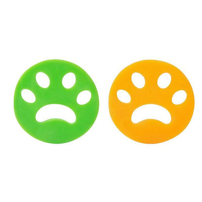 2/4PCS Pet Hair Remover Cat Fur Dog Hair Lint Catcher From Laundry Washing Machine - 2xFlower (Yellow+Green) V528-MEIHUA-HAIRREMOVER-6001