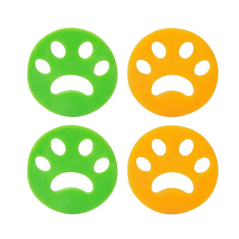2/4PCS Pet Hair Remover Cat Fur Dog Hair Lint Catcher From Laundry Washing Machine - 2xFlower (Yellow+Green) V528-MEIHUA-HAIRREMOVER-6001