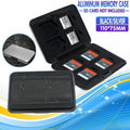 Waterproof Memory Card Case Holder for SD MicroSD SDHC TF Cards Black Silver - Silver V528-MEMORYCARD-SILVER-226010