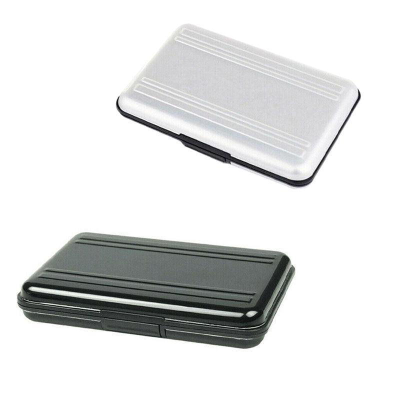 Waterproof Memory Card Case Holder for SD MicroSD SDHC TF Cards Black Silver - Silver V528-MEMORYCARD-SILVER-226010