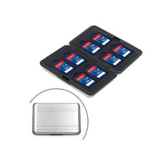 Waterproof Memory Card Case Holder for SD MicroSD SDHC TF Cards Black Silver - Silver V528-MEMORYCARD-SILVER-226010