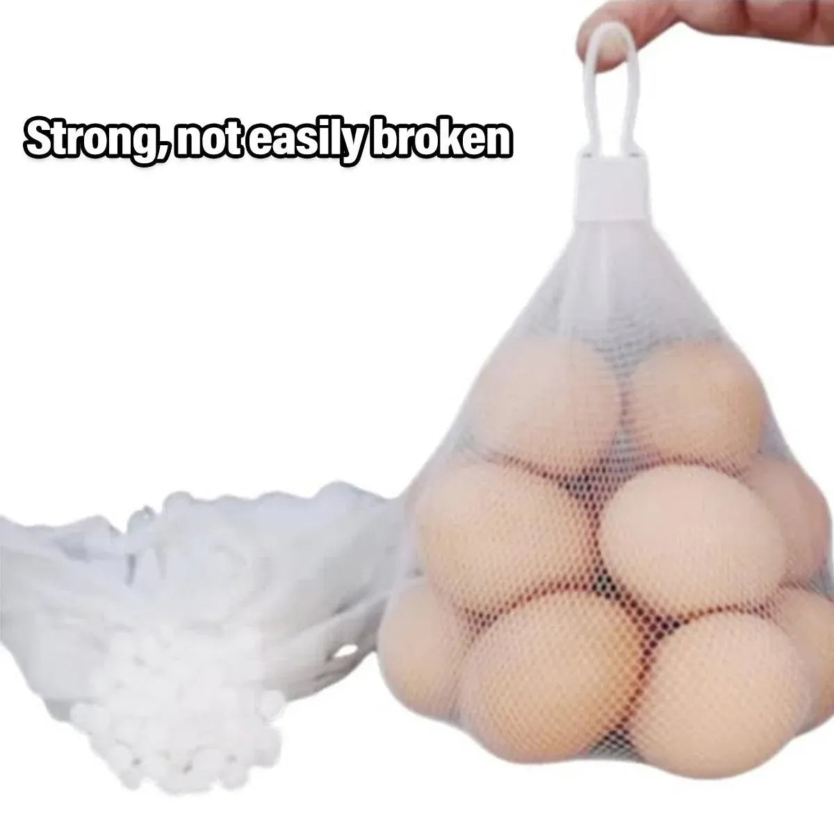 100pcs Nylon Mesh Bag Egg Storage Close Eye Plastic Mesh for Fruits Vegetables - 35cm V528-MESH-BAG-100PCS-35CM-462779