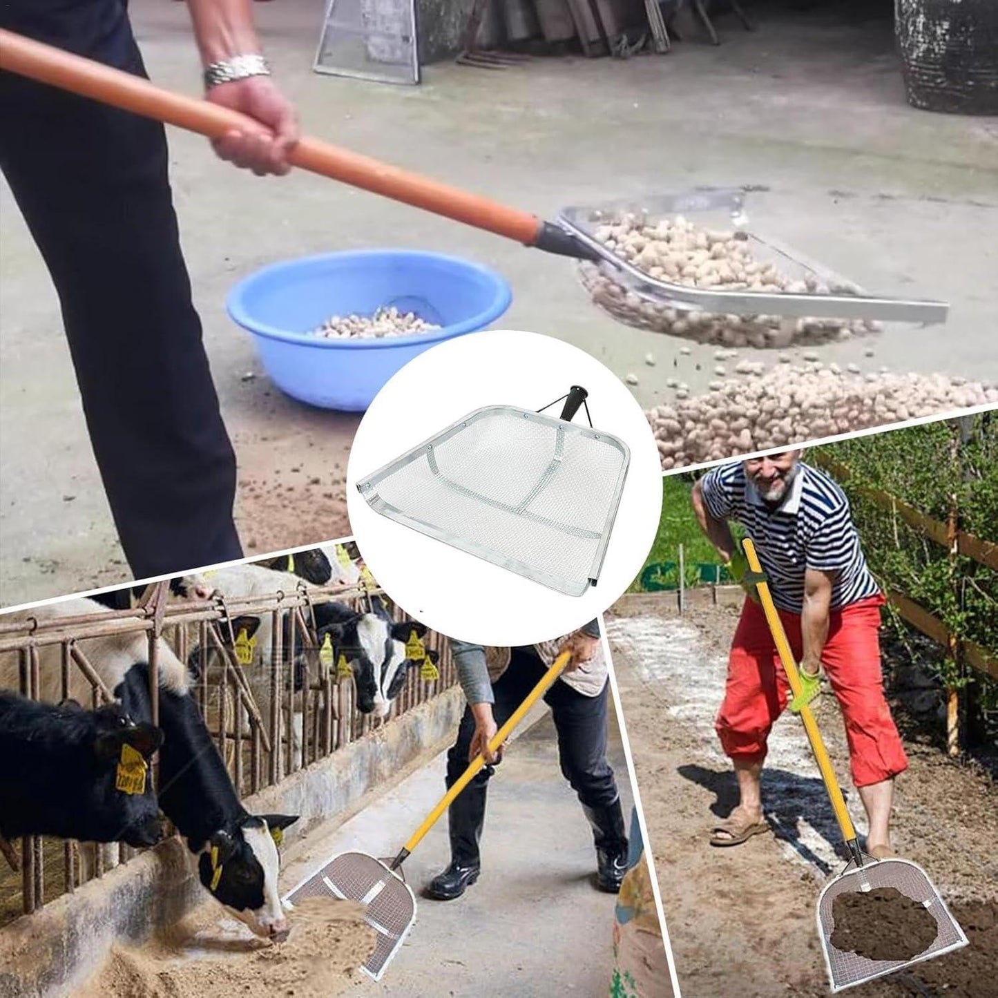 Stainless Steel Soil Sifter Drain Shovel Gardening Mesh Screen Filter Durable - 40MM V528-MESH-SCREEN-40MM-665893