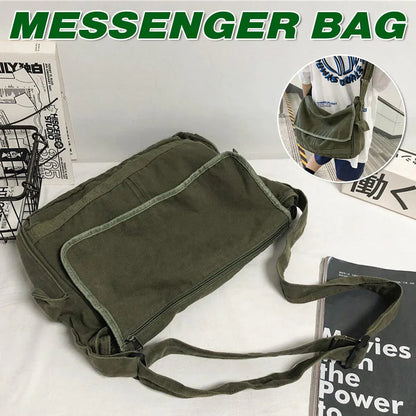 Green Messenger Shoulder Bag for Men Women Casual Work Travel and Daily Use V528-MESSENGER-BAG-GREEN-549502