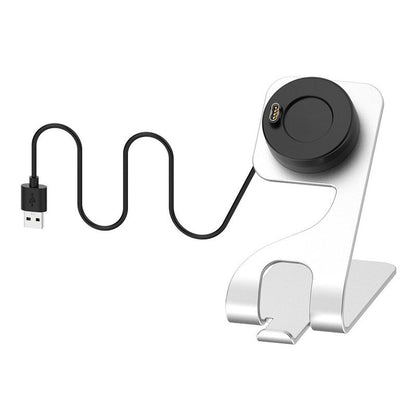 Watch Charger Dock for Garmin Fenix 7 / Fenix 7S USB Charging Cable Stand Bas V528-METAL-CHARGER-SILVER-310955