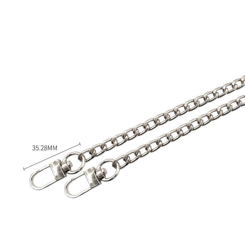 120cm Metal Handbag Shoulder Strap Bag Purse Chain Smooth Replacement Crossbody - Black V528-METALBAGCHAIN-120CM-BLACK-624361