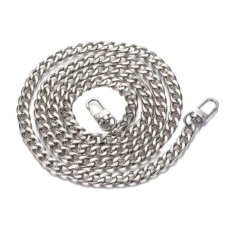 120cm Metal Handbag Shoulder Strap Bag Purse Chain Smooth Replacement Crossbody - Black V528-METALBAGCHAIN-120CM-BLACK-624361
