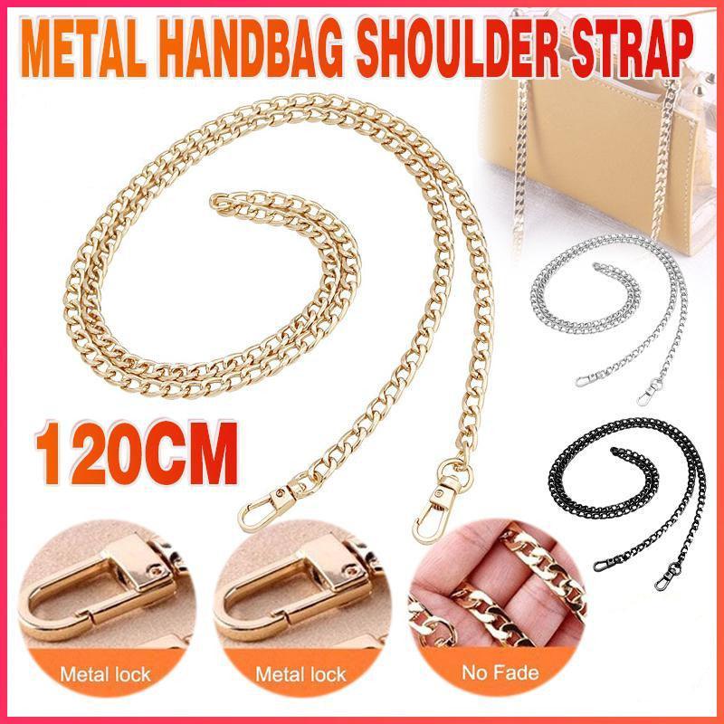 120cm Metal Handbag Shoulder Strap Bag Purse Chain Smooth Replacement Crossbody - Light Gold V528-METALBAGCHAIN-120CM-GOLD-754209
