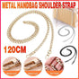 120cm Metal Handbag Shoulder Strap Bag Purse Chain Smooth Replacement Crossbody - Silver V528-METALBAGCHAIN-120CM-SILVER-110220