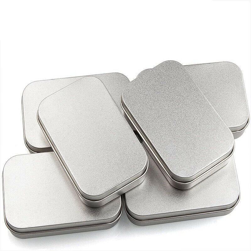 Small Metal Storage Tin Box with Lid 6PCS Portable Hinged Container for Travel Home V528-METALHINGEDBO-6PCS-216358
