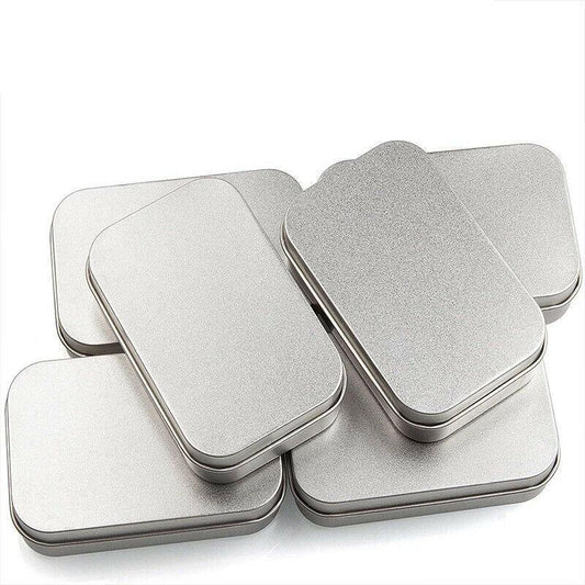 Small Metal Storage Tin Box with Lid 6PCS Portable Hinged Container for Travel Home V528-METALHINGEDBO-6PCS-216358