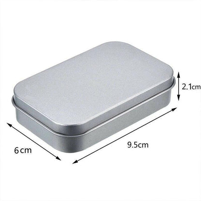 Small Metal Storage Tin Box with Lid 6PCS Portable Hinged Container for Travel Home V528-METALHINGEDBO-6PCS-216358