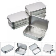 Small Metal Storage Tin Box with Lid 6PCS Portable Hinged Container for Travel Home V528-METALHINGEDBO-6PCS-216358