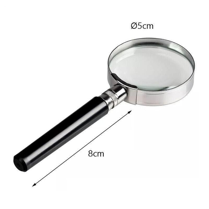 Magnifying Glass 5X Handheld Metal Frame 50mm Loupe V528-METALMAGNIFYINGGLASS-110008