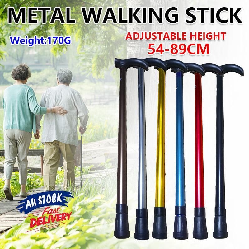 Metal Walking Stick Travel Retractable Cane Pole Compact Adjustable Lightweight - Black V528-METALWALKINGSTICK-BLACK-221164
