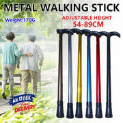 Metal Walking Stick Travel Retractable Cane Pole Compact Adjustable Lightweight - Yellow V528-METALWALKINGSTICK-YELLOW-738028
